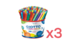 Feutres Giotto Turbo Color - 3 pots de 96 feutres - Feutres pointes moyennes 05292 - 10doigts.fr