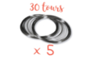 Fil mémoire 30 tours - Ø 6 cm - Lot de 5 - Bracelets 13135 - 10doigts.fr