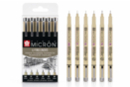 6 fineliners fins - Feutres calibrés et fineliners pour le dessin de précision 60437 - 10doigts.fr