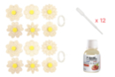 Fleurs diffuseur en bois - 12 pièces + 12 pipettes + parfum fraise - Kits fête des parents 56592 - 10doigts.fr
