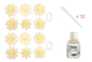 Fleurs diffuseur en bois - 12 pièces + 12 pipettes + parfum vanille - Kits fête des parents 56591 - 10doigts.fr