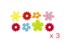 Fleurs en feutrine rembourrée - 3 sets (48 fleurs) - Décorations fleurs et feuilles : ajoutez une touche de nature à toutes vos créations 16080 - 10doigts.fr