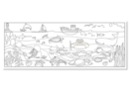 Fresque géante à colorier : La mer - Supports à colorier 19400 - 10doigts.fr
