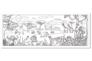 Fresque géante à colorier : Savane Africaine - Supports à colorier 18800 - 10doigts.fr