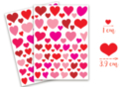 Gommettes coeurs Déco - 2 sets (244 gommettes) - Gommettes coeurs - 10doigts.fr