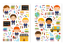 Gommettes école - 132 pcs - Gommettes Pédagogiques - 10doigts.fr