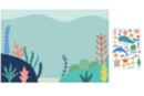 Gommettes “Les animaux de la mer” + décor - Kits créatifs avec gommettes : le plein d’idées pour les petits artistes 55718 - 10doigts.fr