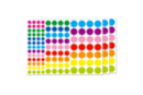Gommettes rondes vives - 1 set (348 gommettes) - Gommettes formes assorties - 10doigts.fr