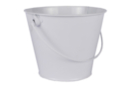 Grand seau en métal blanc - Supports en Métal - 10doigts.fr
