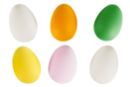 Oeufs en plastique couleurs - 6 pièces - Oeufs de Pâques 16315 - 10doigts.fr