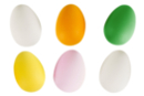 Oeufs en plastique couleurs - 6 pièces - Oeufs de Pâques créatif - 10doigts.fr