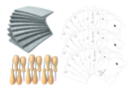 Super Pack de poinçonnage : 10 tapis de piquage en feutre 18 x 12.5 cm + 12 outils de piquages (ref 10452x3) + 30 cartes à poinçonner (ref 46044) - Kits carteries - 10doigts.fr