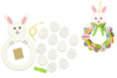 Kit couronne de Pâques lapin et œufs - Kits créatifs Pâques - 10doigts.fr
