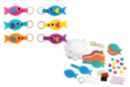Kit porte-clés poissons feutrine - 6 pièces - Kits en feutrine 58078 - 10doigts.fr