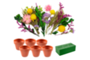 Kit petits pots de fleurs séchées - 6 créations  - Kits fête des parents 46121 - 10doigts.fr