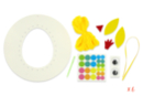 Kit poussin de Pâques à broder - Lot de 6 - Kits activités Pâques 38141 - 10doigts.fr
