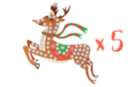 Suspension Renne avec mosaïques - Lot de 5 - Activités de Noël en kit 27907 - 10doigts.fr