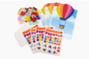 Kit tableaux montgolfière - 4 pièces - Cartes de Fête des Mères : modèles et kits créatifs à fabriquer 58040 - 10doigts.fr