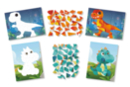 Kit tableaux stickers au numéro A5 dinosaures - 2 pcs - Kits animaux et nature : créez votre propre univers sauvage 59724 - 10doigts.fr