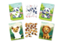 Kit tableaux stickers au numéro A5 lion et panda - 2 pcs - Kits animaux et nature : créez votre propre univers sauvage 59726 - 10doigts.fr