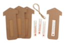 Kit thermomètres maison en bois - 4 pièces - Objets bois pour la maison - 10doigts.fr