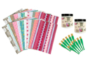 Kit vernis-collage (24 feuilles + vernis-colle gel + 12 petits pinceaux) - Vernis-Collage - Arts plastiques 44034 - 10doigts.fr