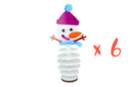 Kits Bonhommes de neige feutrine - 6 pièces - Kits en feutrine 46659 - 10doigts.fr