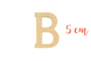 Lettre en bois médium : B - Motifs bruts 15004 - 10doigts.fr