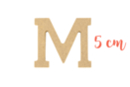 Lettre en bois médium : M - Motifs bruts 15015 - 10doigts.fr