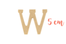 Lettre en bois médium : W - Déco en bois brut 15025 - 10doigts.fr