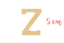 Lettre en bois médium : Z - Déco en bois brut 15028 - 10doigts.fr
