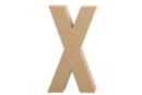 Lettre en carton papier mâché : X - Lettres en carton 27723 - 10doigts.fr