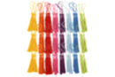 Long pompons colorés (9 x 8 couleurs) - 72 pompons - Pompons - 10doigts.fr