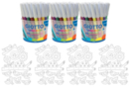 Feutres GIOTTO Turbo Maxi -  3 pots de 48 feutres + 4 mobiles à colorier - Feutres pointes larges 51138 - 10doigts.fr