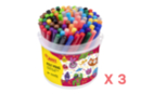 Feutres JOVI pointes moyennes - 3 pots de 96 feutres - Feutres pointes moyennes : l'outil polyvalent pour le dessin et l'école 59641 - 10doigts.fr