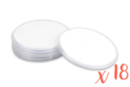 Dessous de verre à personnaliser - 18 pièces - Plastique Transparent 38241 - 10doigts.fr