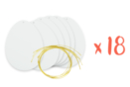 œufs en carton épais blanc 12 x 9 cm - Lot de 18 - Supports de Pâques à décorer - 10doigts.fr
