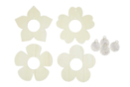 Fleurs attrape-soleil en bois - 4 pièces - Suspensions décoratives en bois 58582 - 10doigts.fr