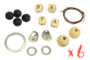 Porte-clés "Papa" en perles de lave - Lot de 6 - Porte-clés - 10doigts.fr