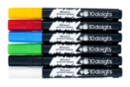 Marqueurs peinture - Set de 6 couleurs de base (bleu clair, vert clair, jaune, rouge, blanc, noir) - Marqueur peinture - 10doigts.fr