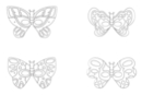 Masques papillons - Set de 4  - Masques 12844 - 10doigts.fr