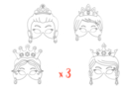 Masques princesses - Lot de 3 sets de 4 - Masques Créatifs 12809 - 10doigts.fr