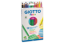 Maxi crayons de couleur GIOTTO Méga - 12 crayons - Crayons de couleur 04431 - 10doigts.fr