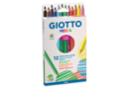 Maxi crayons de couleur GIOTTO Méga - 12 crayons - Crayons de couleurs 04431 - 10doigts.fr