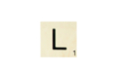 Maxi lettre de scrabble L - Lettres en bois 41111 - 10doigts.fr