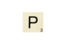 Maxi lettre de scrabble P - Lettres en bois 41115 - 10doigts.fr