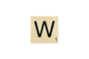 Maxi lettre de scrabble W - Lettres en bois 41122 - 10doigts.fr