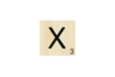 Maxi lettre de scrabble X - Plaques en bois 41123 - 10doigts.fr