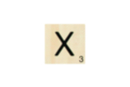 Maxi lettre de scrabble X - Lettres en bois 41123 - 10doigts.fr