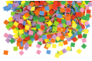 Mosaïques en caoutchouc souple adhésif - 1000 stickers - Mosaïques papier, mousse 13784 - 10doigts.fr